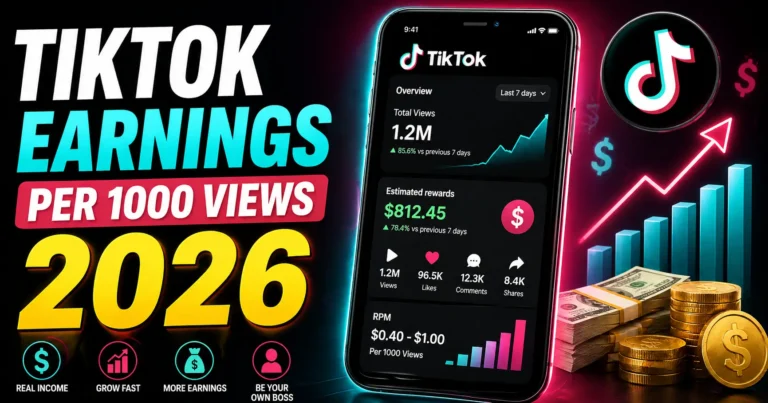 TikTok Earnings Per 1000 Views 2026 Exact Amount (Real Income Breakdown)
