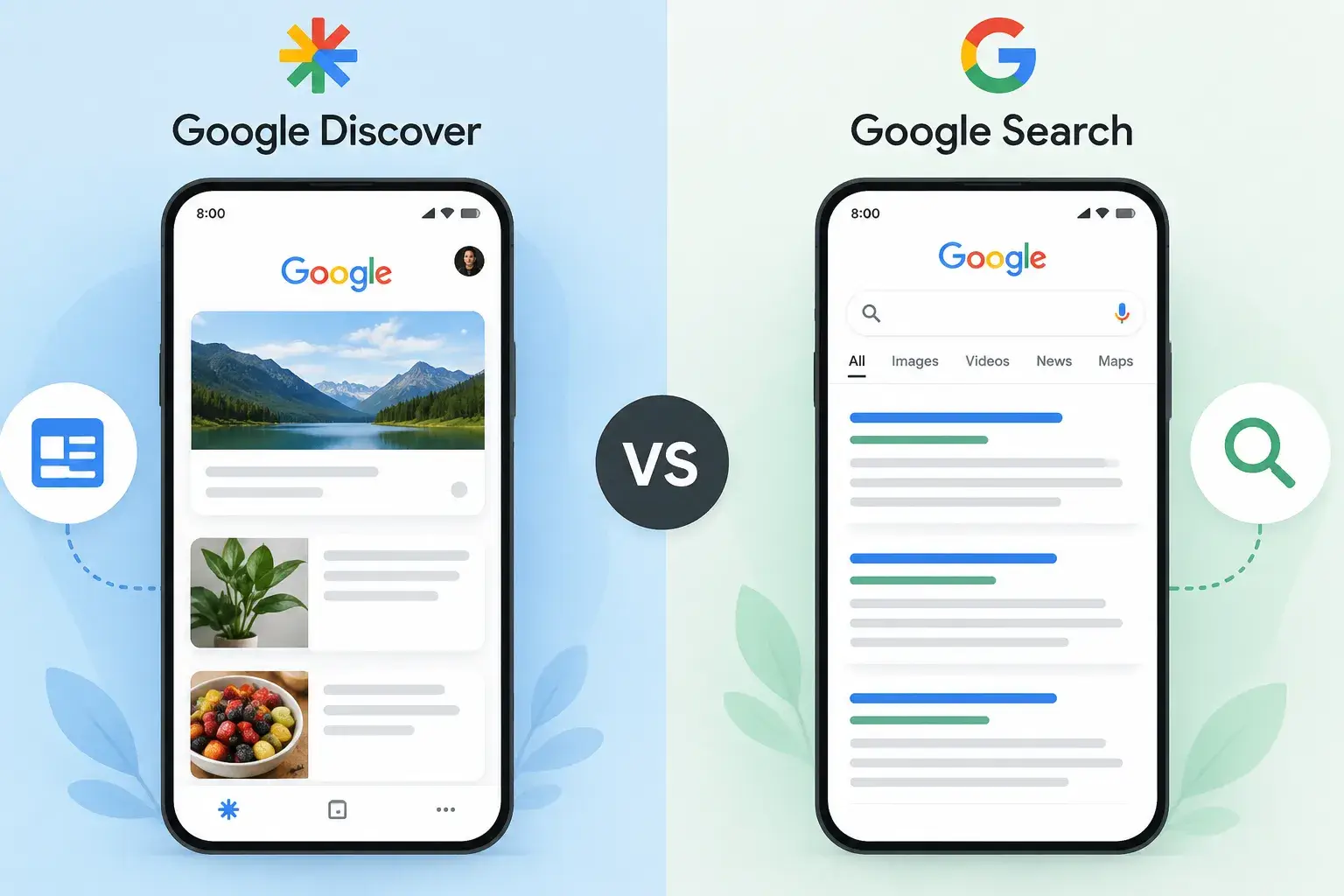 Google Discover vs Google Search
